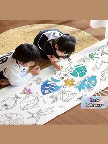 1pc 3/6/12 Meters Doodle Painting Roll, Painting Paper Roll DIY Painting Painting Color Filling, Develop Imagination Painting Tools(Some Parts Are Sent Random) - Multicolor - View 14
