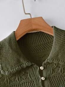 GlowEve New European And American Fashion Mixed Color Versatile Knit Top Sweater - Army Green - View 4