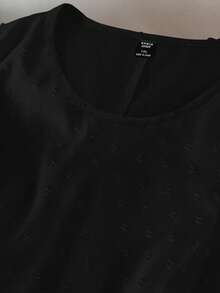 GlowEve CURVE Kemeja Kasual Serbaguna untuk Wanita Ukuran Besar dengan Warna Polos untuk Aktivitas Sehari-hari - Hitam - View 3