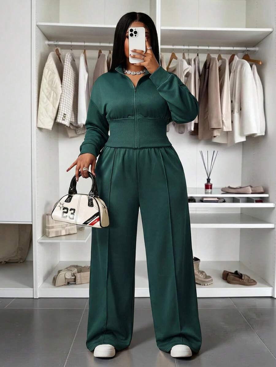Slaydiva 秋冬新品/女士秋装/万圣节/女士秋冬服装 秋冬新品,女士秋冬服装,万圣节,大码女士家居服套装,女士秋装 - 綠色 - 查看 1