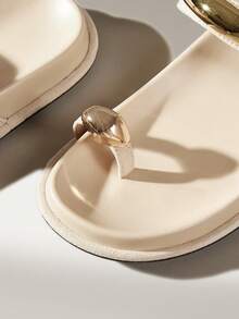 Solecia Ladies Commuter Fashion Versatile Daily Travel Casual Sandals Summer Shoes - Off-white - View 5