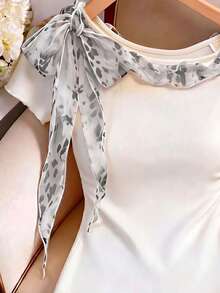 GlowEve Women's Short Sleeve Raglan Casual Summer T-Shirt, Versatile Daily Wear - White - View 3