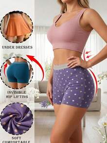 Paquete Boxer Dama 6 Piezas Ropa Interior Unitalla Envio Modelos al Azar / pieza Prenda moldeadora de cintura alta y ajuste ceñido sin costuras para mujeres - Multicolo B - Ver 2