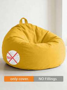 No-Fill Bean Bag Chair Cover, Featuring A Convenient Handle And Side Pocket, With 9 Color Options. Made From Soft And Durable Fabric, Securely Stitched For Long-Lasting Use. Suitable For Home Interior Furniture In Living Rooms And Bedrooms - Multicolor - View 11