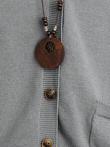 EMERY ROSE New Women's Button-Up Versatile Elegant Simple Pocket Knit Vest - Light Grey - View 5