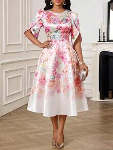 SHEIN Lady Đầm nữ họa tiết hoa phong cách thường ngày dự tiệc - Nhiều màu - Xem 4