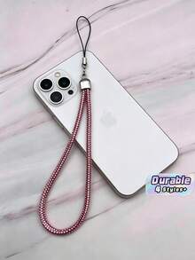 1Pc Rhinestone Phone Lanyard, Bling Crystal Wrist Strap For Cell Phone, Anti-Lost Sparkle Bracelet Lanyard Compatible With Most Smartphones - Multicolor - View 1