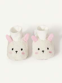 Cozy Pixies 1 Pair Of Baby Non-Slip Soft Bottom Embroidered Cute Rabbit Socks Suitable For Newborns - White - View 4