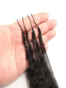 Boho Braids Kinky Straight Human Hair Crochet Braids Extensions Pre-Separated Invisible Remy Hair Bundles With Loop Knotless For Braiding - SNatural - View 8