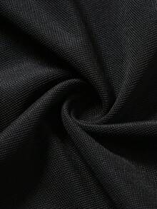 PAVTROS Áo thun polo nam tay ngắn in chữ cài nút phía trước - màu đen - Xem 5