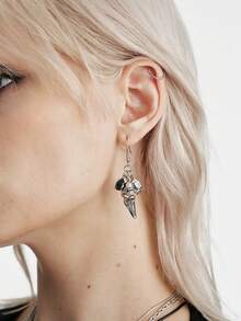Earrings,Goth/Gothic/Punk/Grunge/Dark Gothic,Streetwear,Summer/Festival/Prom/Party,Vintage - Antique Silver - View 7