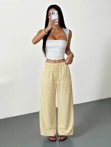 SHEIN PETITE 黑色性感復古風蕾絲女款連褲襪 派對外出穿搭 - 淡黃色 - 查看 4