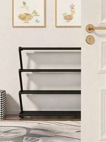 1 PIEZA Estantería para Zapatos en Forma de Z de 4 Niveles, Estante de Almacenamiento Vertical de Plástico Multifuncional de Alta Capacidad, Fácil Montaje, Independiente, Sin Herramientas Necesarias para Pasillo, Dormitorio, Dormitorio, Ahorro de Espacio - Multicolor - Ver 7