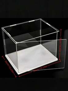 1pc Collectible Display Box, Assembled Transparent Acrylic Box, Alternative To Glass Boxes For Displaying Figures, Suitable For Home Storage And Organization Of Toys, With An Openable Door. - White - View 16