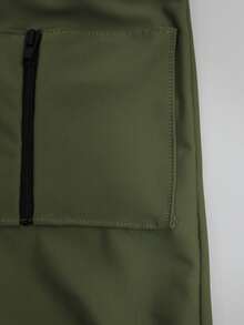 ZELFYO Men's Solid Color Swim Trunks For Vacation And Beach, Holiday - Army Green - View 7