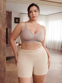 Slumbrini 3 piezas Bragas sin costuras de talle alto para mujer de talla grande, control de abdomen, suaves y transpirables, elásticas - Multicolor - Ver 4