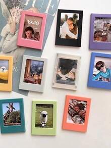 5/10 piezas Juego de marcos de fotos magnéticos mini de 3 pulgadas, marco de imán de refrigerador creativo DIY, marco de fotos divertido para decoración de refrigerador de oficina en casa, exhibición de fotos con imán de refrigerador, decoración del hogar, decoración de refrigerador - 3 pulgadas (5,3*8,5 cm) - Ver 3