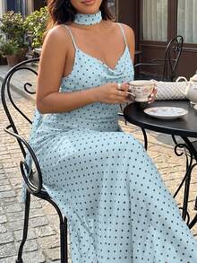 GalTyme Light Blue Plus Size Dress - Baby Blue - View 2