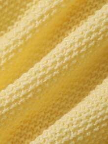 DAZY Women's Vacation Casual Solid Color Sleeveless Back Slit Thin Cardigan - Yellow - View 8