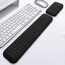 1pc/Set Ergonomic Desk Wrist Rest Support - Ergonomically Designed, Very Soft & Comfortable, Mouse Pad - Suitable For Computer Desks And Office Supplies - Comfortable Elbow Support For Gaming And Office, Suitable For Work Relaxation - Black - View 1