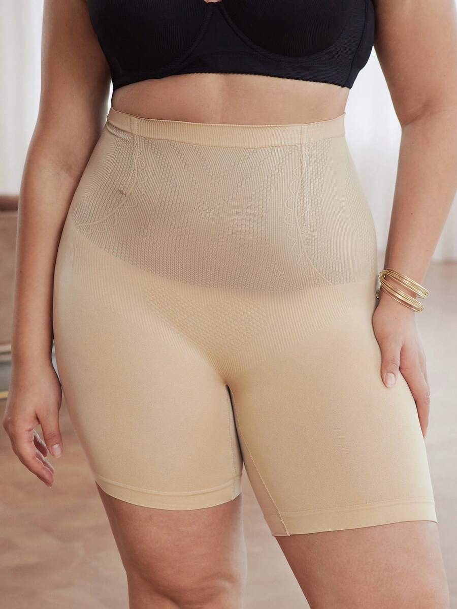Slumbrini Plus Size High Waist Seamless Shaping Panties For Women, Tummy Control Briefs, Boyshorts