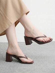 CUCCOO BIZCHIC 女款時尚高跟涼鞋 - 咖啡棕 - 查看 1