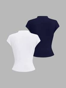 Sweetra Spring/Summer New T-Shirt, Simple And Versatile, Suitable For Commuting - Multicolor - View 2