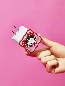 Betty Boop x SHEIN Data Cable Protector, Suitable For IPhone Charger, 4-Piece Set Of Mobile Phone Cable Protectors, Charger Protector (Excluding Data Cable) - Red - View 6