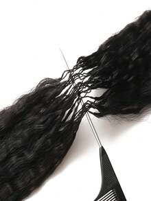 Boho Braids Kinky Straight Human Hair Crochet Braids Extensions Pre-Separated Invisible Remy Hair Bundles With Loop Knotless For Braiding - SNatural - View 7