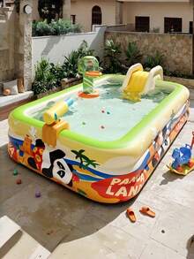 2026 New Panda Themed Inflatable Swimming Pool, Portable, 3-Layer Thickened Summer Cooling Pool, Suitable For Family Gatherings, Outdoor Parties, Camping, Picnics, Backyard Entertainment (Accessories Not Included), Foldable And Storable - A - View 4