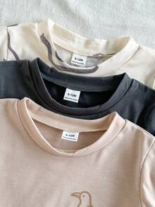 SHEIN Vintaside Kids 6件組男孩獅子卡通印花長袖套裝，活力風格，適合四季，休閒日常穿著，秋季 - 彩色 - 查看 7