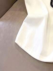 1件女童夏季新款圓領花卉印花短袖寬鬆簡約百搭T恤 - 彩色 - 查看 4