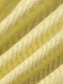 DAZY Top d'été 2 en 1 pour femme, patchwork plissé ajusté, polyvalent pour le quotidien et les sorties, style mignon - Jaune citron - Voir 7