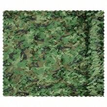 1 Roll Camouflage Net, Jungle Hunting Military Decorative Shade, IUNIO Camouflage Net,3x6m Large Roll Coarse Linen Camouflage Waterproof Netting Material, Suitable For Hunting Blinds, Dinosaur Theme Parties, Camping, Shooting, Sunshade - Multicolor - View 2