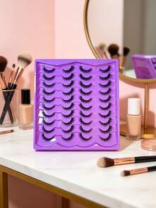 20 pares de pestañas postizas de visón 3D naturales, 1/2/3 cajas, múltiples opciones de empaque, adecuadas para al por mayor, gruesas y rizadas, creando un aspecto de maquillaje natural, esenciales para citas diarias, pestañas simuladas, reutilizables, injerto de pestañas, herramientas de maquillaje, pequeña hada - Negro - Ver 8