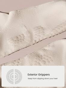 GLOWMODE 3 Pairs Make A Move Grip Scrunch Crew Socks - White+Apricot+Light Grey - View 5