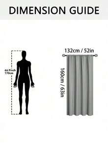 1 Piece Solid Color Full Blackout Curtain With Heat Insulation And Coated Insulated Lining, Rod Pocket Top Design, Suitable For Living Room, Bedroom, Kitchen, Bathroom And Home & Room Decoration - Multicolor - View 12