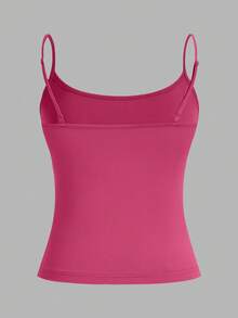 SHEIN PETITE CURVE 大尺碼女款 3件組緊身休閒細肩帶背心上衣 - 彩色 - 查看 8