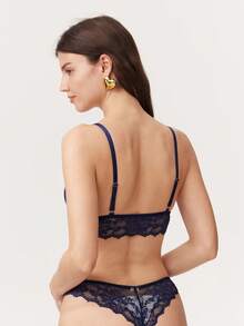 Elorette Women Sexy Lingerie Sets - Navy Blue - View 2