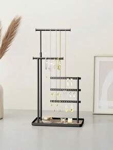 1 Piece Black/White/Gold - Jewelry Stand, Necklace Stand With Base, Earring Display Stand, Jewelry Display Stand Tree, Bracelet Earring Display Stand, Bedroom/Window Display/Event Exhibition/Store Decoration/Photo Decoration. - Multicolor - View 9