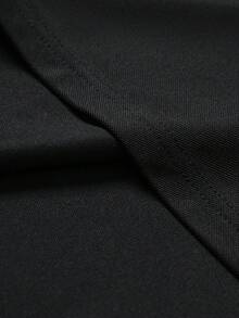 PAVTROS Áo thun polo nam tay ngắn in chữ cài nút phía trước - màu đen - Xem 4