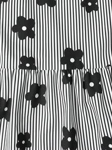 SHEIN 青少年女孩荷葉邊休閒派對洋裝，細肩帶設計 - 黑色 - 查看 7
