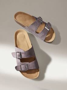 Solecia Women Shoes Fashion Grey Comfort Flats, Holiday Beach Sandals Summer - Grey - View 1