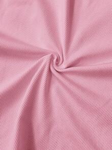 Slaydiva Plus Size Casual Basic Slim Fit Pink Round Neck Off-Shoulder Tank Top-C Holiday Summer - Pink - View 7