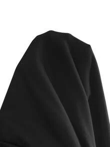 PAVTROS Bộ đồ nam 2 món áo hoodie và quần nỉ in chữ, quần áo mùa thu - màu đen - Xem 5