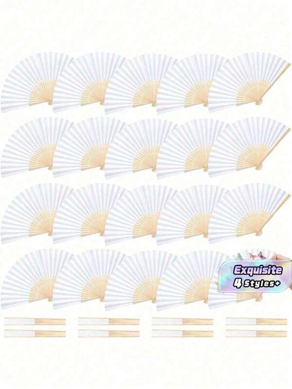 1/3/5/10 chiếc quạt giấy cầm tay màu trắng, quạt tre gấp gọn màu trắng, quạt giấy gấp dùng để trang trí tiệc đính hôn, tốt nghiệp, đám cưới, phòng ngủ, nhà cửa, vật trang trí trung tâm bàn, quà tặng sinh nhật tuyệt vời nhất.