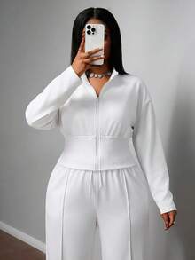 Slaydiva 秋冬新品/女士秋装/万圣节/女士秋冬服装 秋冬新品，女士秋冬服装，万圣节，大码女士家居服套装，女士秋装 - 白色 - 查看 6
