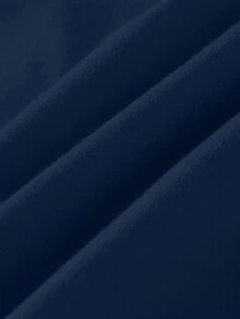 NostaNoir Camiseta Sólida Con Cuello Redondo - Azul Marino - Ver 6