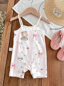 [RANDOM 8 PCS SEND 1 Pc]Baby Girl Cute Rabbit & Leopard Bow Graphic Fine Bride Top - Multicolor - View 4