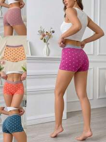Paquete Boxer Dama 6 Piezas Ropa Interior Unitalla Envio Modelos al Azar / pieza Prenda moldeadora de cintura alta y ajuste ceñido sin costuras para mujeres - Multicolo A - Ver 3